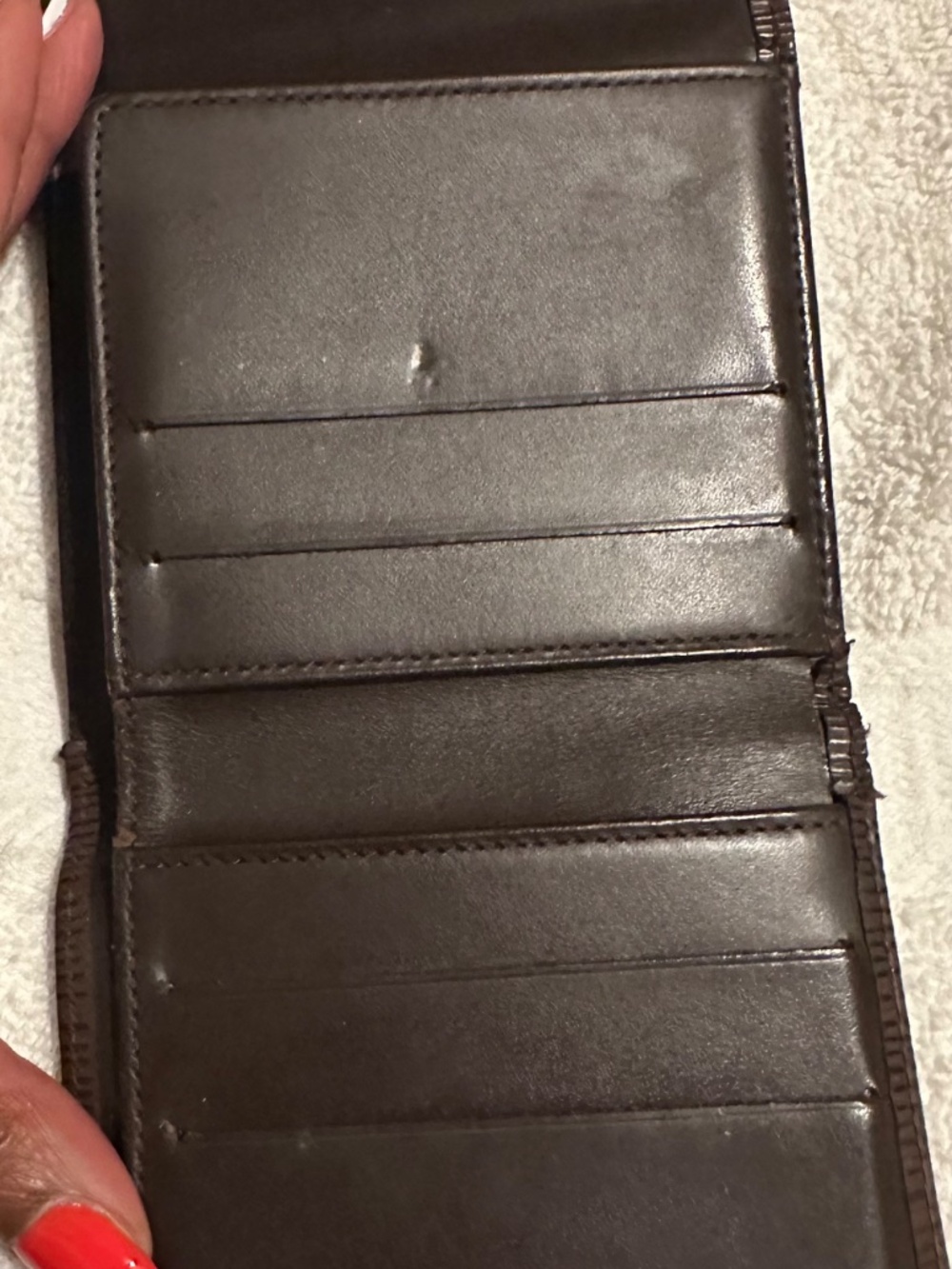 Louis Vuitton Vintage Epi Leather Wallet | Dark Brown Compact French Luxury - Picture 7 of 12